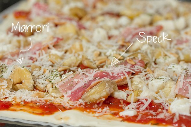 Maroni-Speck Pizza