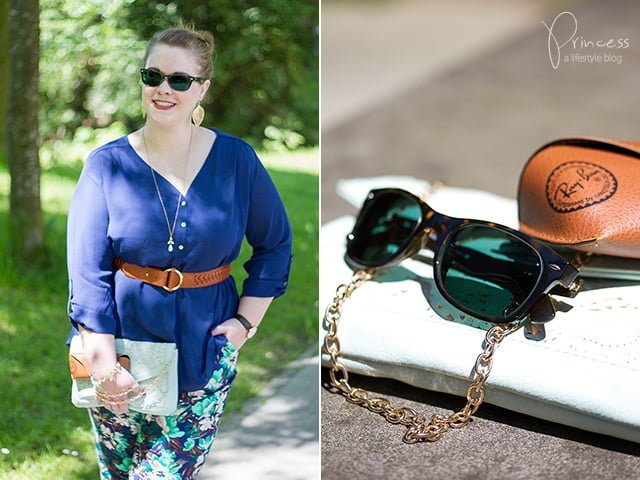 Outfit-Post: flowered pants & Ray-Ban sunnies