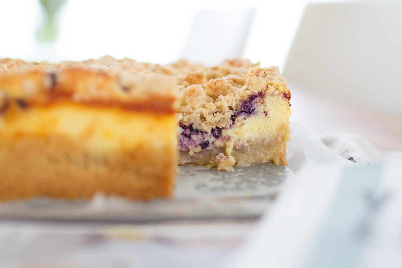 Shortbread and Blueberry Cheesecake