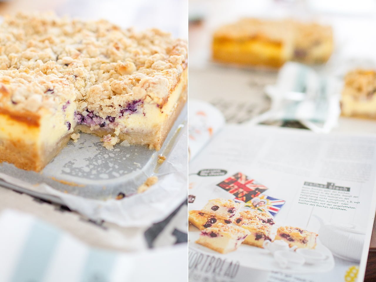 Shortbread and Blueberry Cheesecake