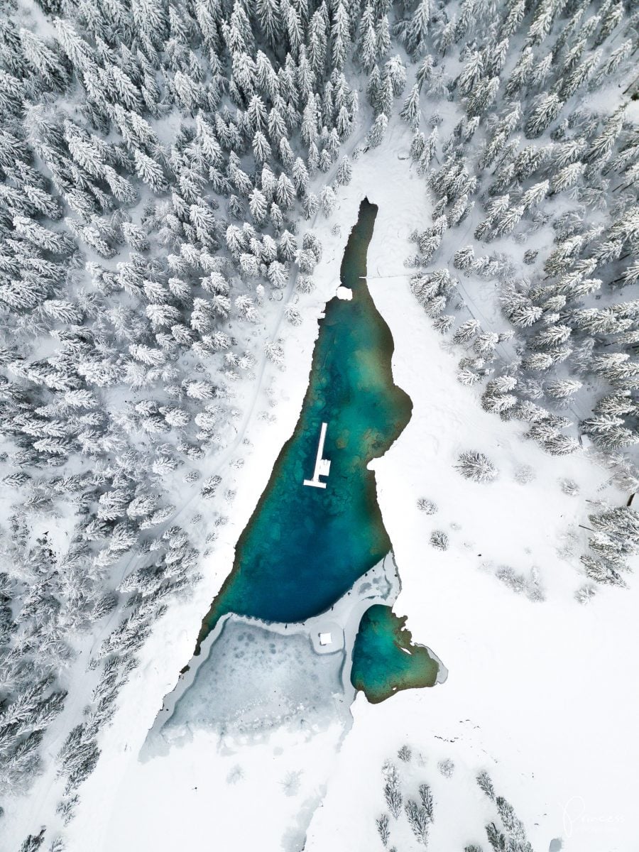 Caumasee im Winter - Ausflugsziele Schweiz