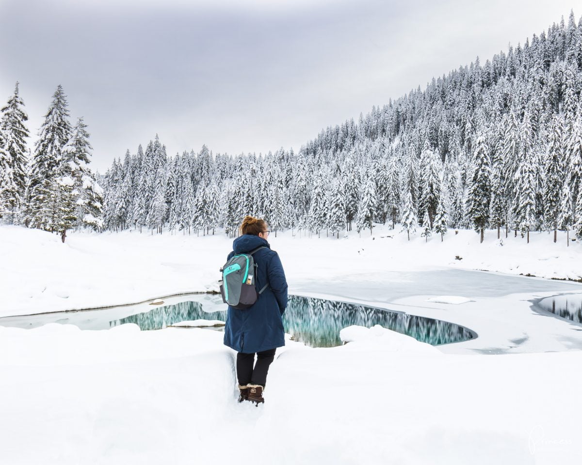 Caumasee im Winter - Ausflugsziele Schweiz