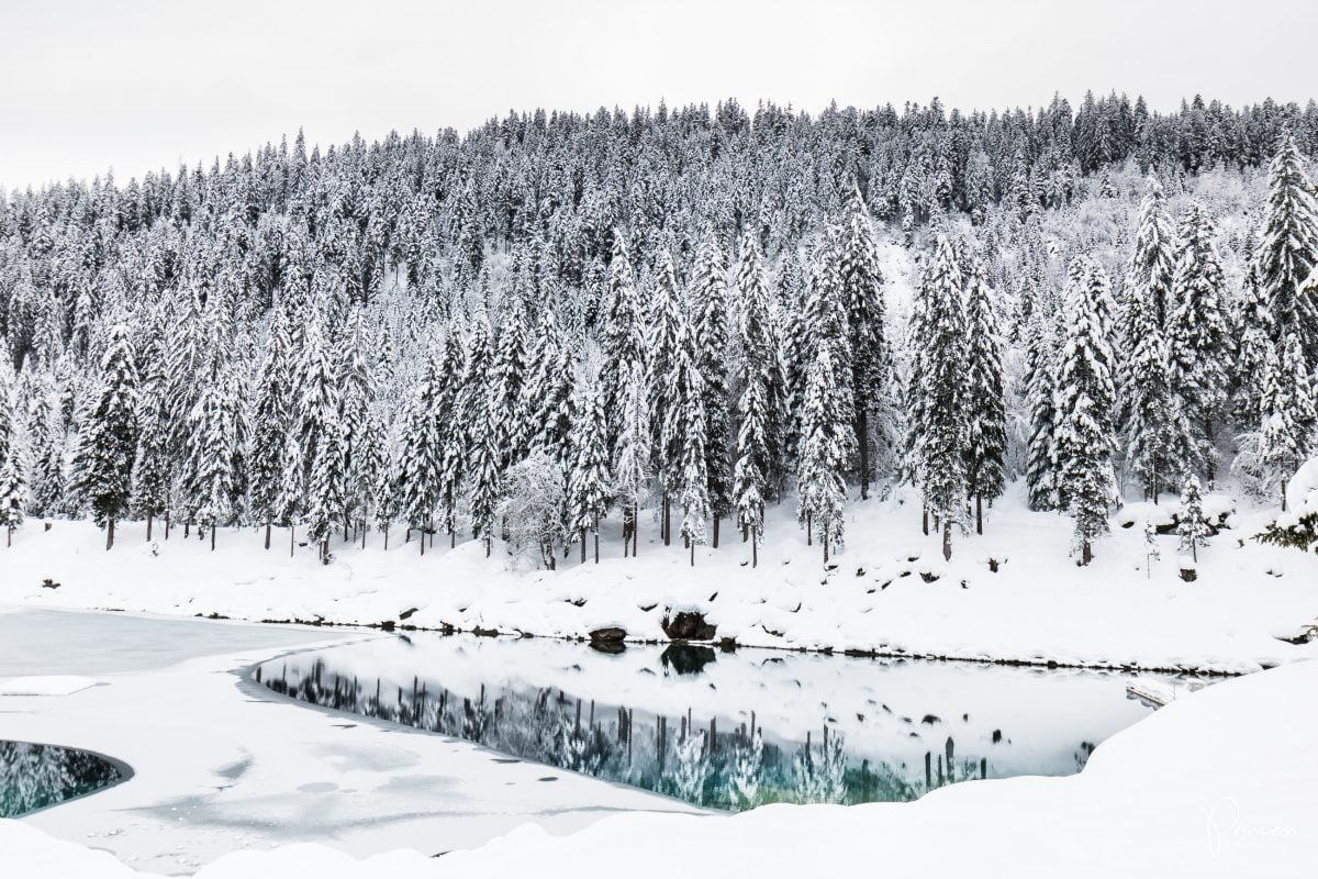 Caumasee im Winter - Ausflugsziele Schweiz