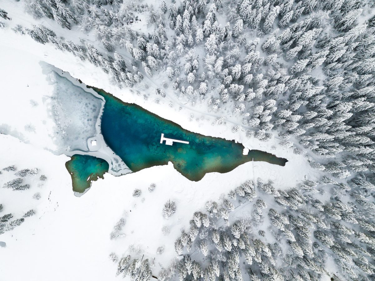 Caumasee im Winter - Ausflugsziele Schweiz