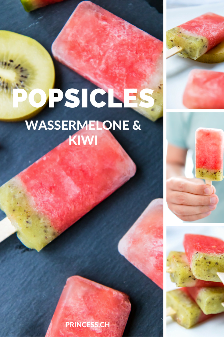 Wassermelonen Kiwi Secco (alkoholfrei) Popsicles selber machen