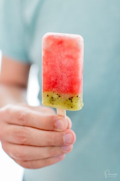 Wassermelonen Kiwi Secco (alkoholfrei) Popsicles selber machen