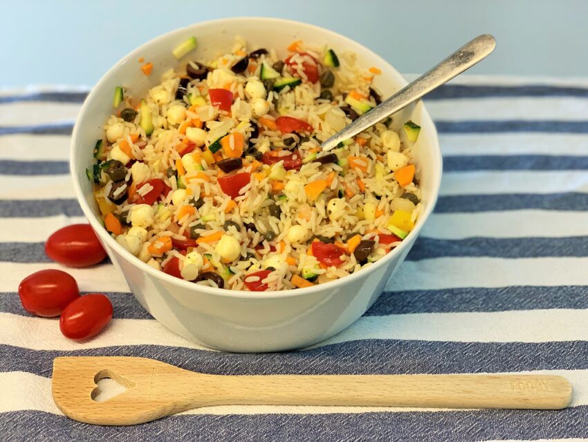 Wassermelonen Feta Salat mit Blaubeeren