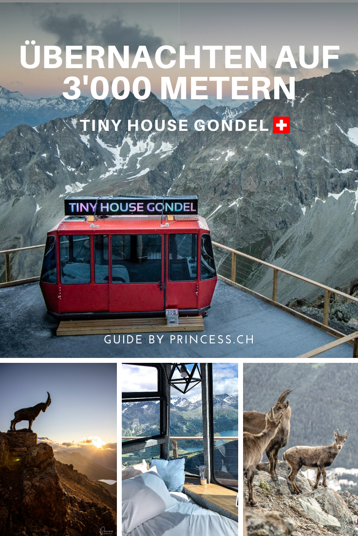 Tiny House Gondel - übernachten auf 3'000 Metern