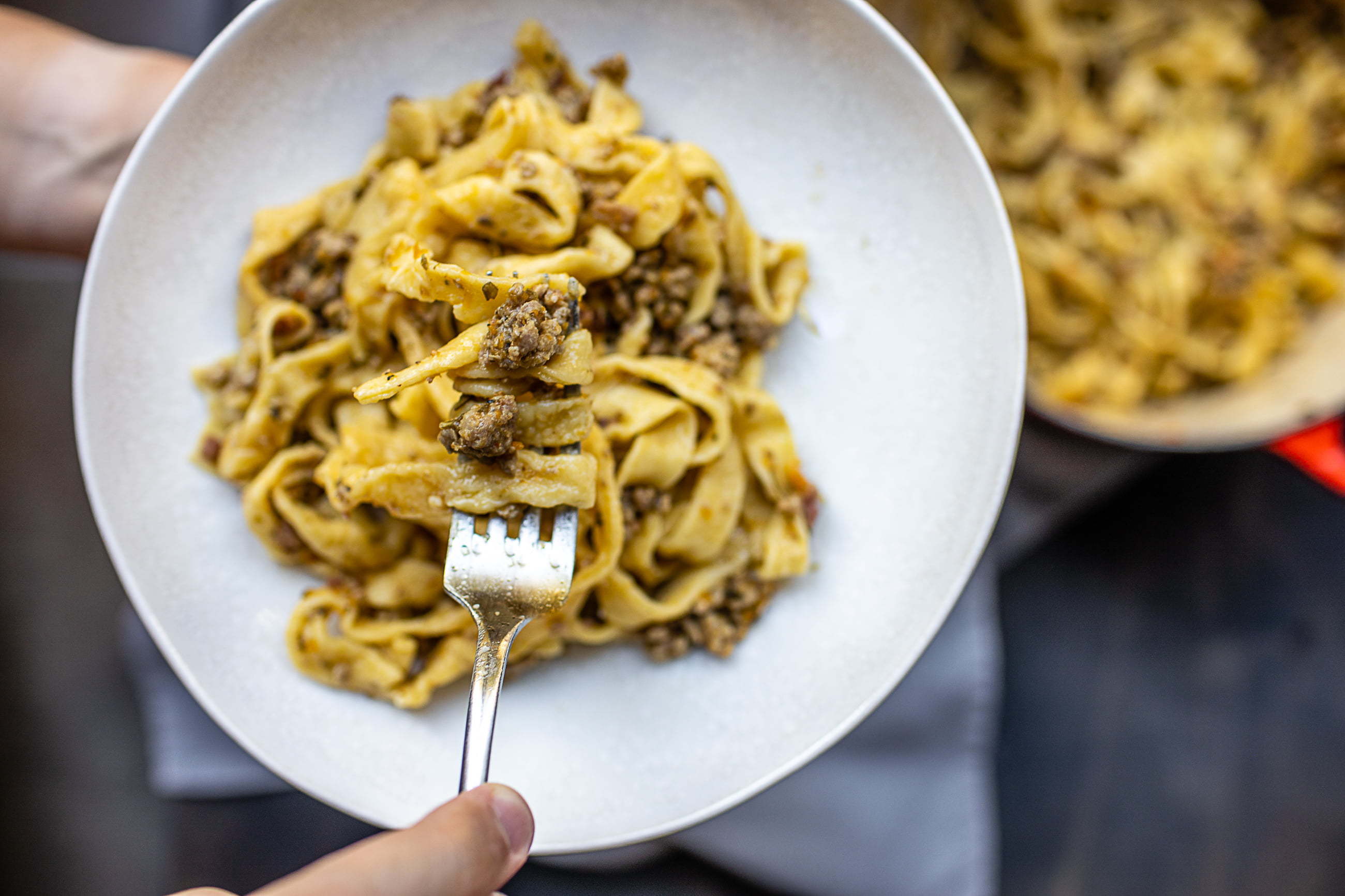 Tagliatelle al ragù bianco