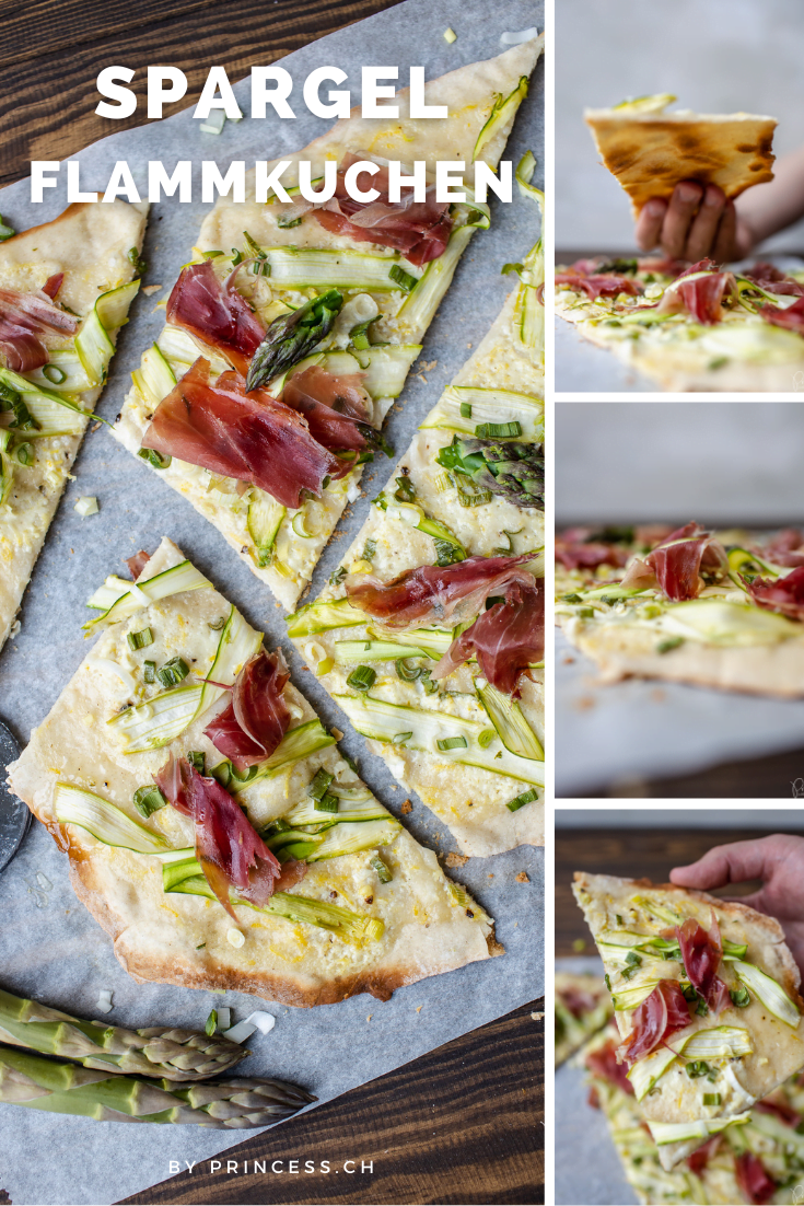 Grüner Spargel Flammkuchen